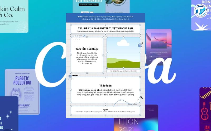Căn chỉnh bố cục poster hội thảo hợp lý